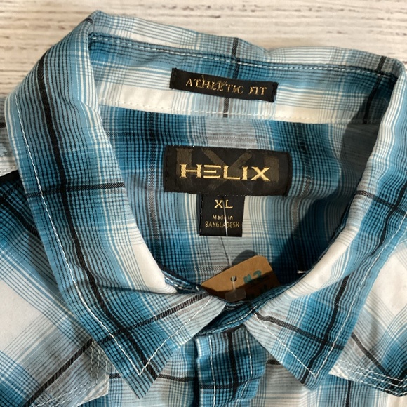 1616. Helix Men’s Western Plaid Button-Up Shirt Size XL
 EUC - Picture 2 of 2